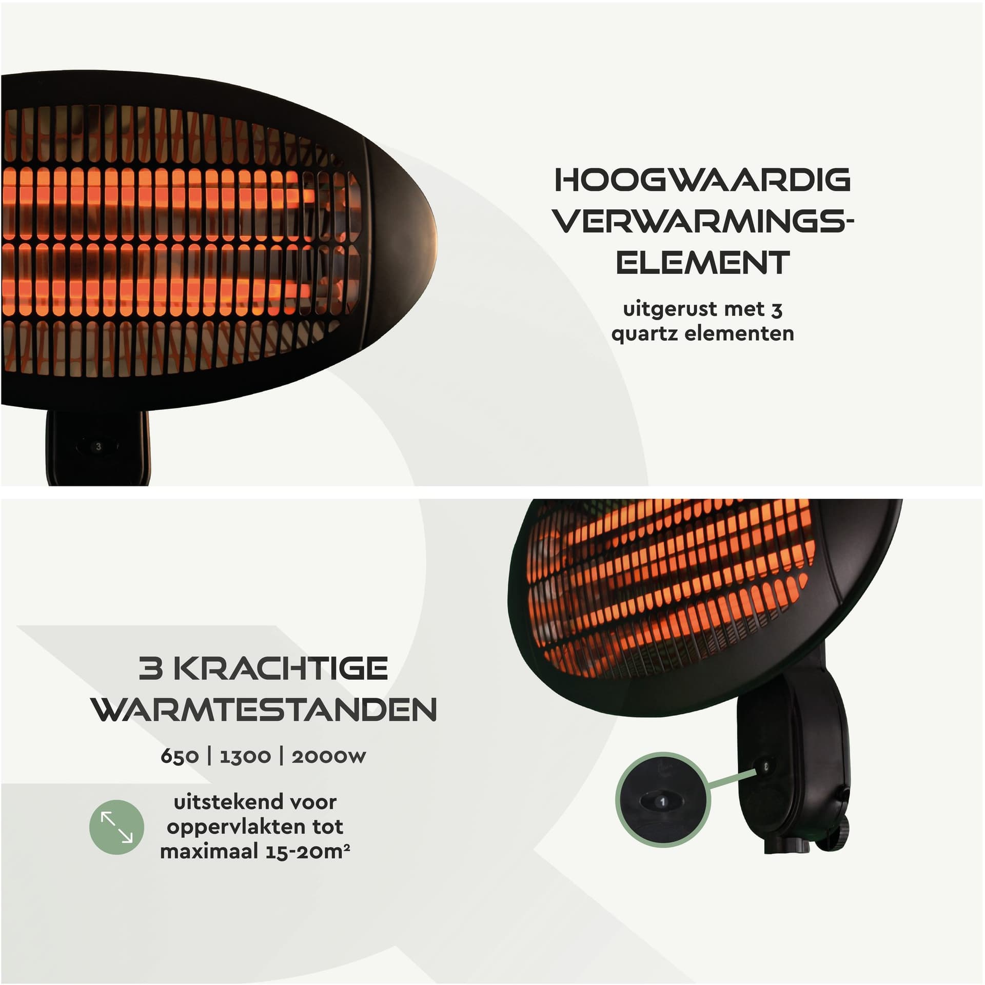 Terrasverwarmer BRASQ PHW100 hangend elektrisch 3