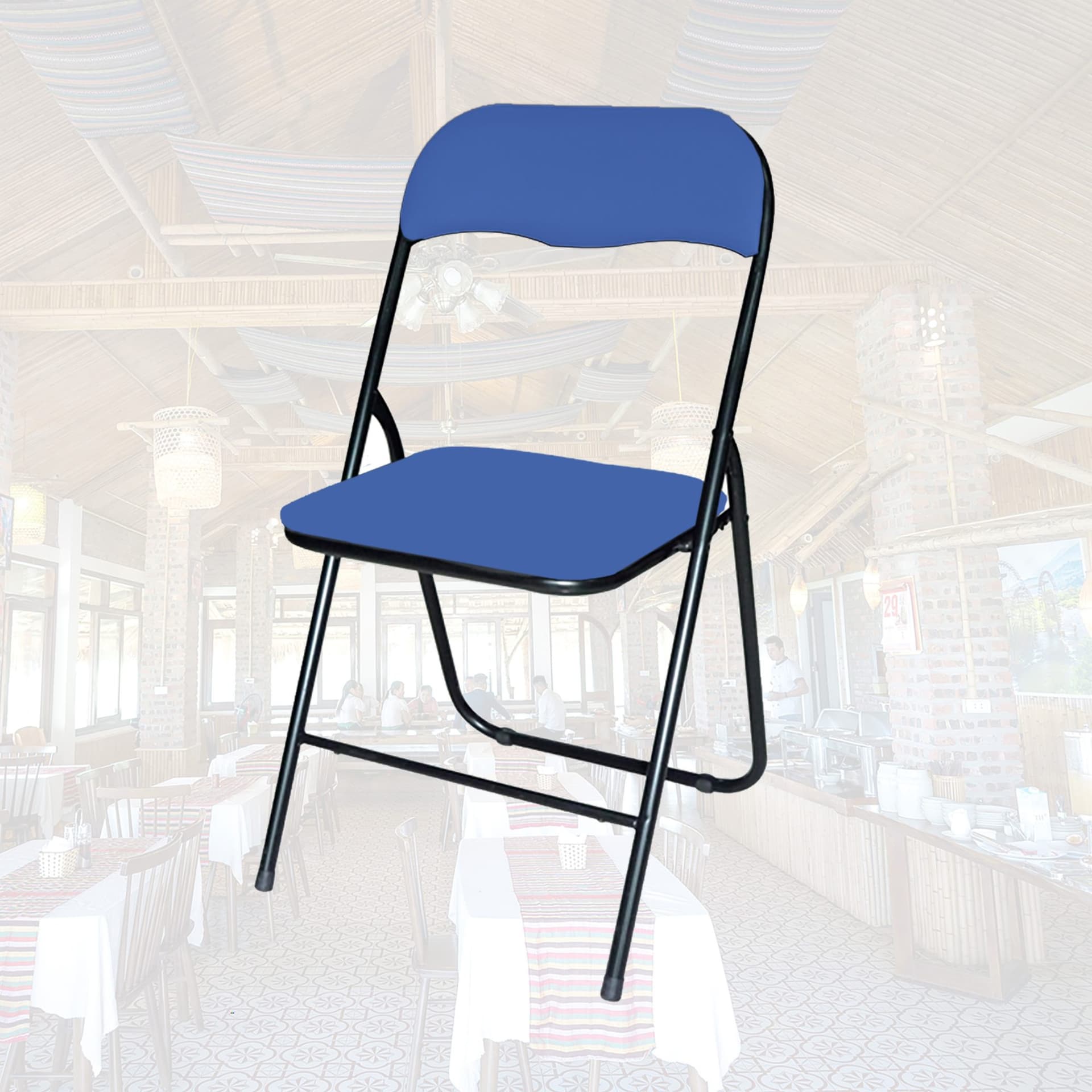 Klapstoel BRASQ FC100 blauw-zwart 6