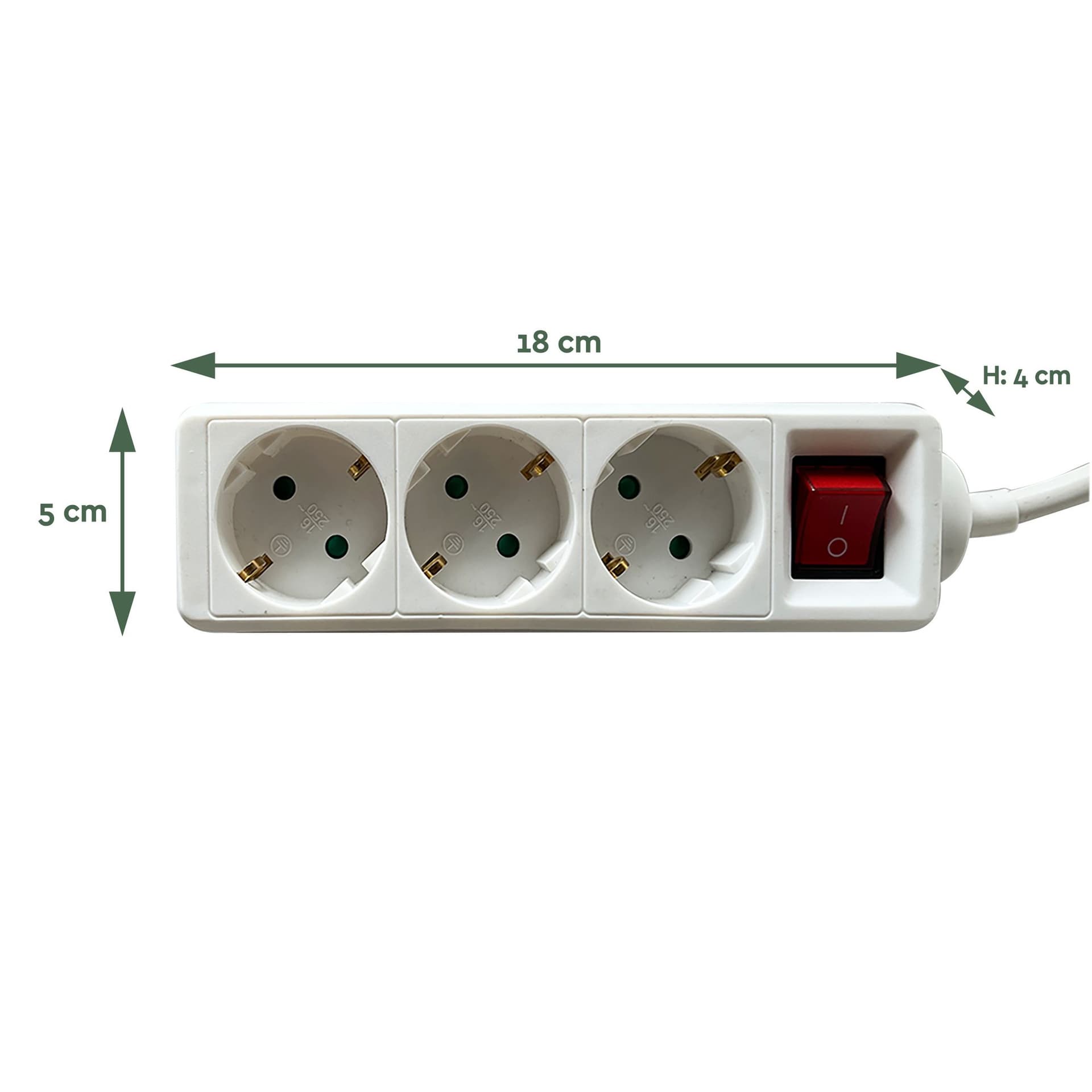 Stekkerdoos BRASQ  3 voudig 3 meter wit 2