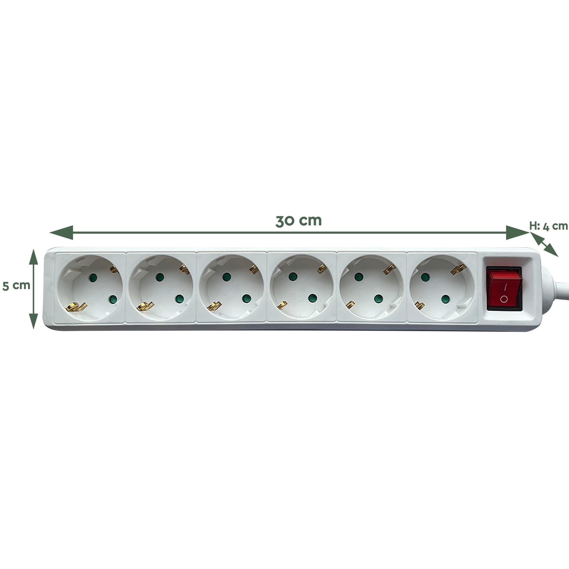 Stekkerdoos BRASQ  6 voudig 1.4 meter wit 2