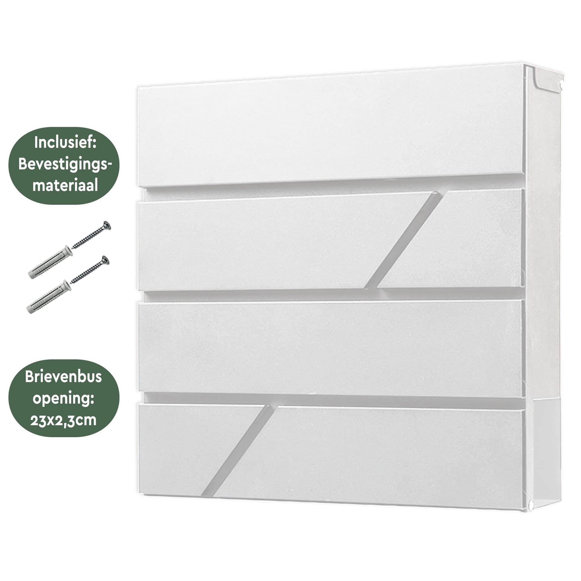 Brievenbus BRASQ PB200 Deluxe wand wit 5