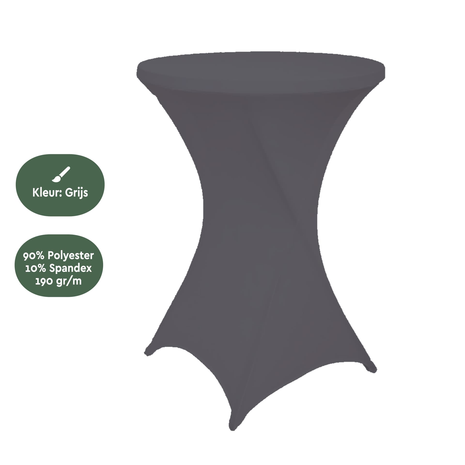 Tafelrok BRASQ voor statafel 80cm antraciet 3