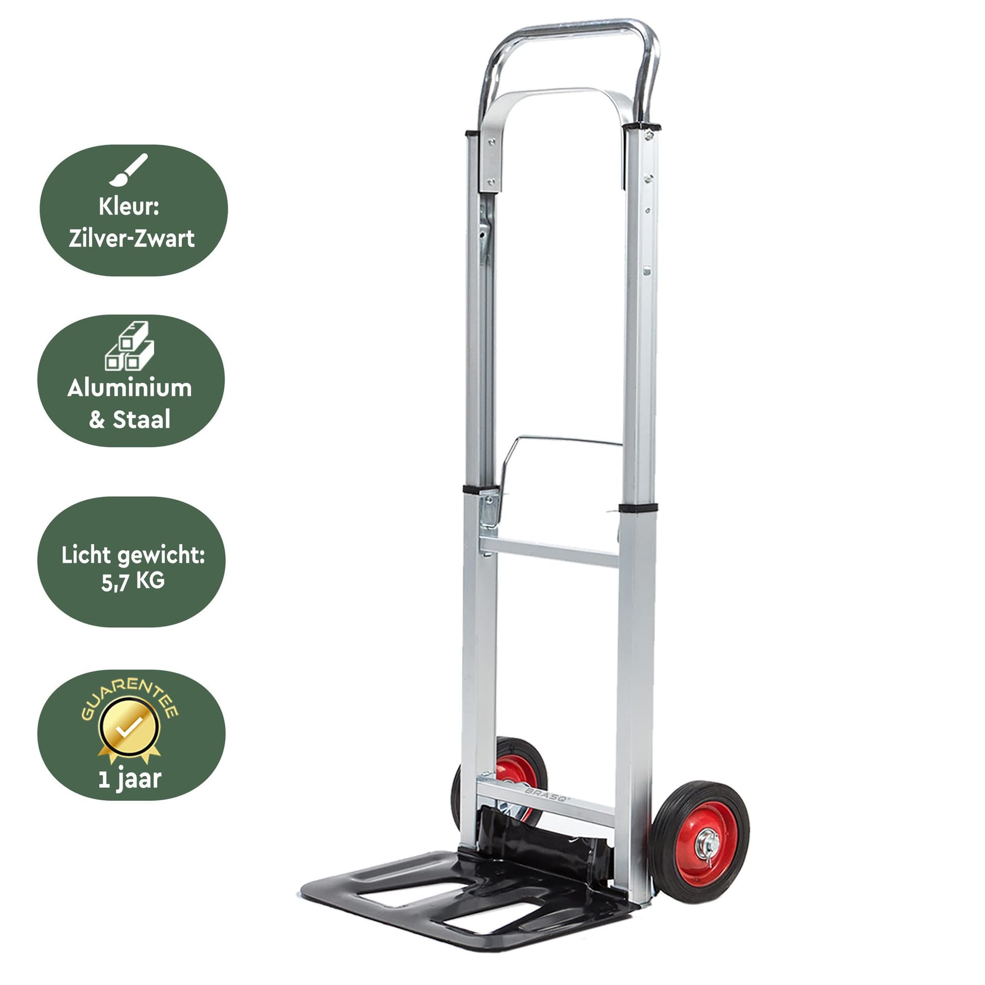 Steekwagen BRASQ stalen plateau 90 kg 3