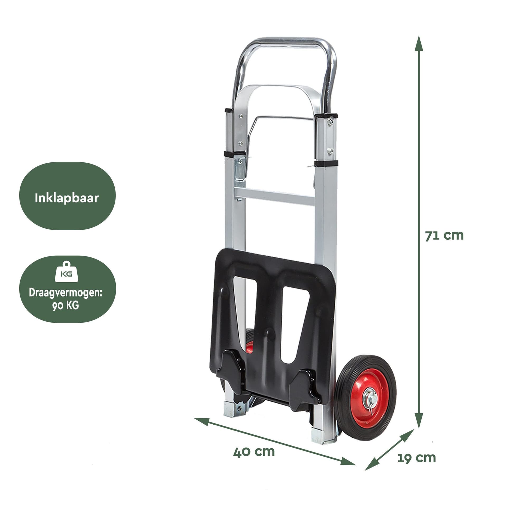 Steekwagen BRASQ stalen plateau 90 kg 4