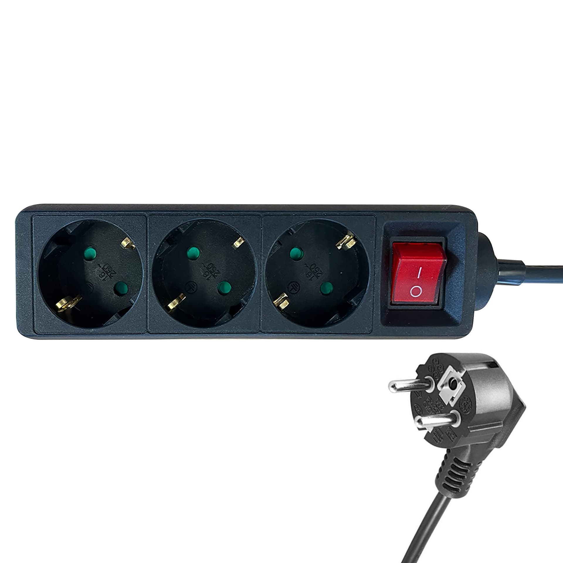Stekkerdoos BRASQ  3 voudig 1.4 meter zwart 4