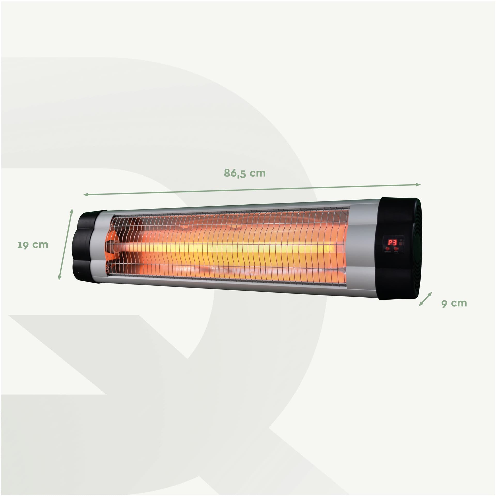 Terrasverwarmer BRASQ PHW200 hangend elektrisch met afstandbediening 2