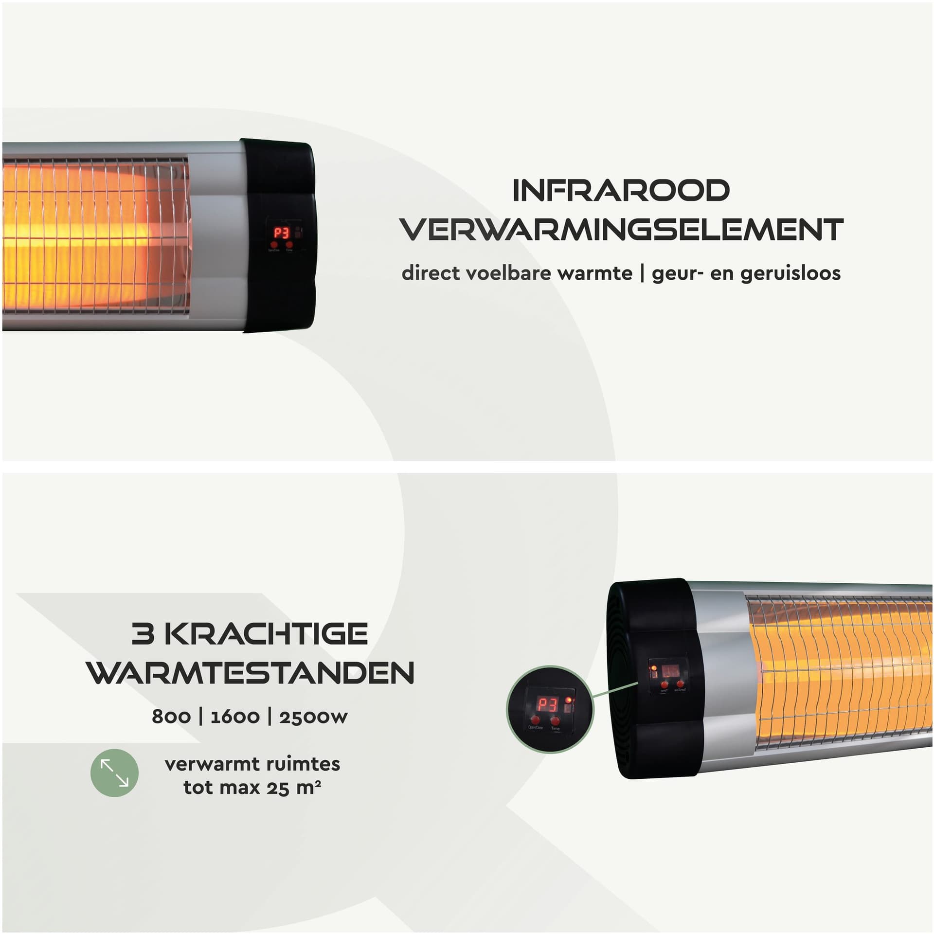 Terrasverwarmer BRASQ PHW200 hangend elektrisch met afstandbediening 3