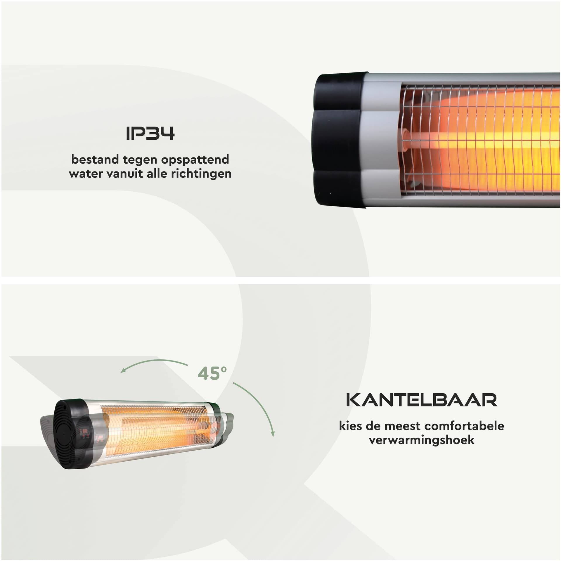 Terrasverwarmer BRASQ PHW200 hangend elektrisch met afstandbediening 4