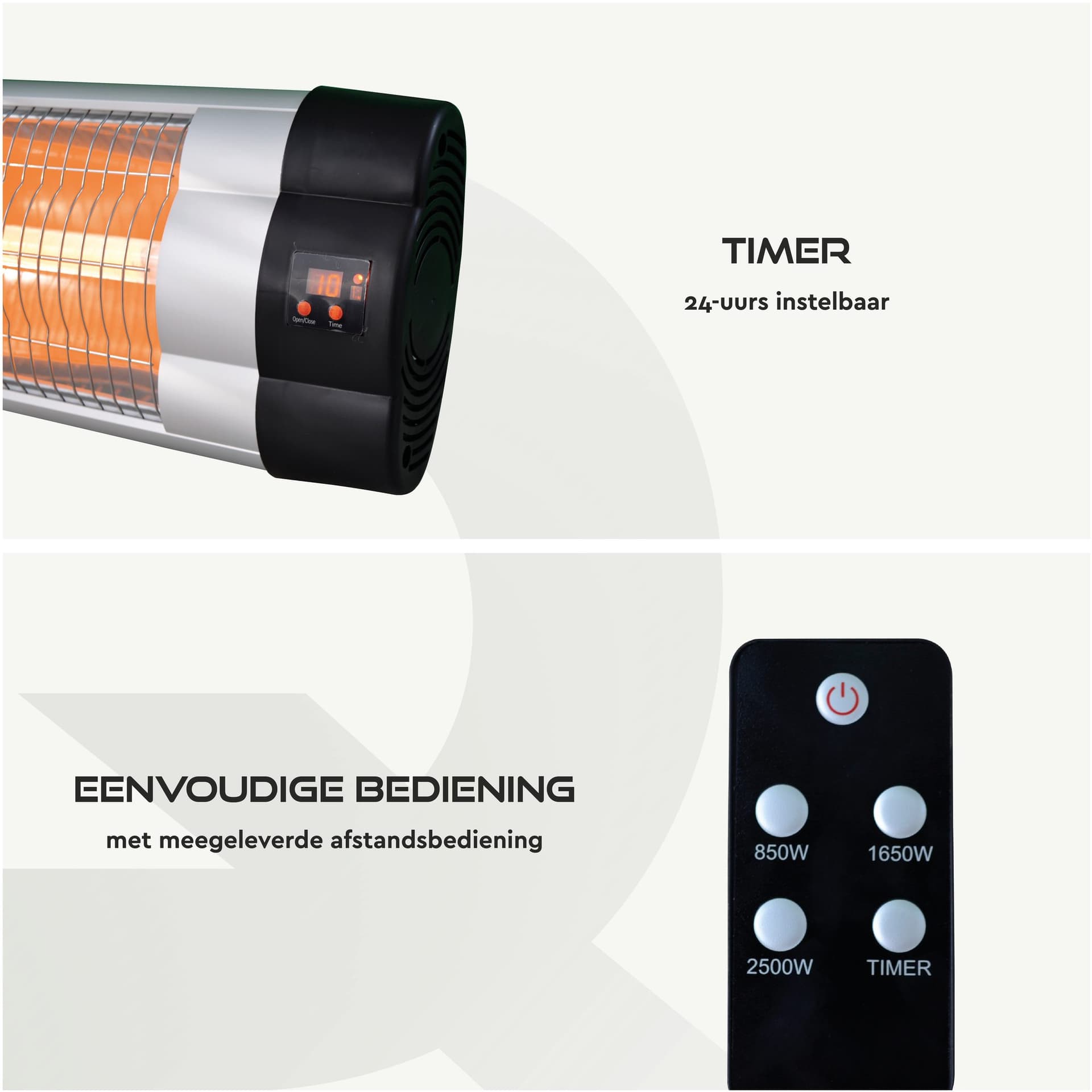 Terrasverwarmer BRASQ PHW200 hangend elektrisch met afstandbediening 5