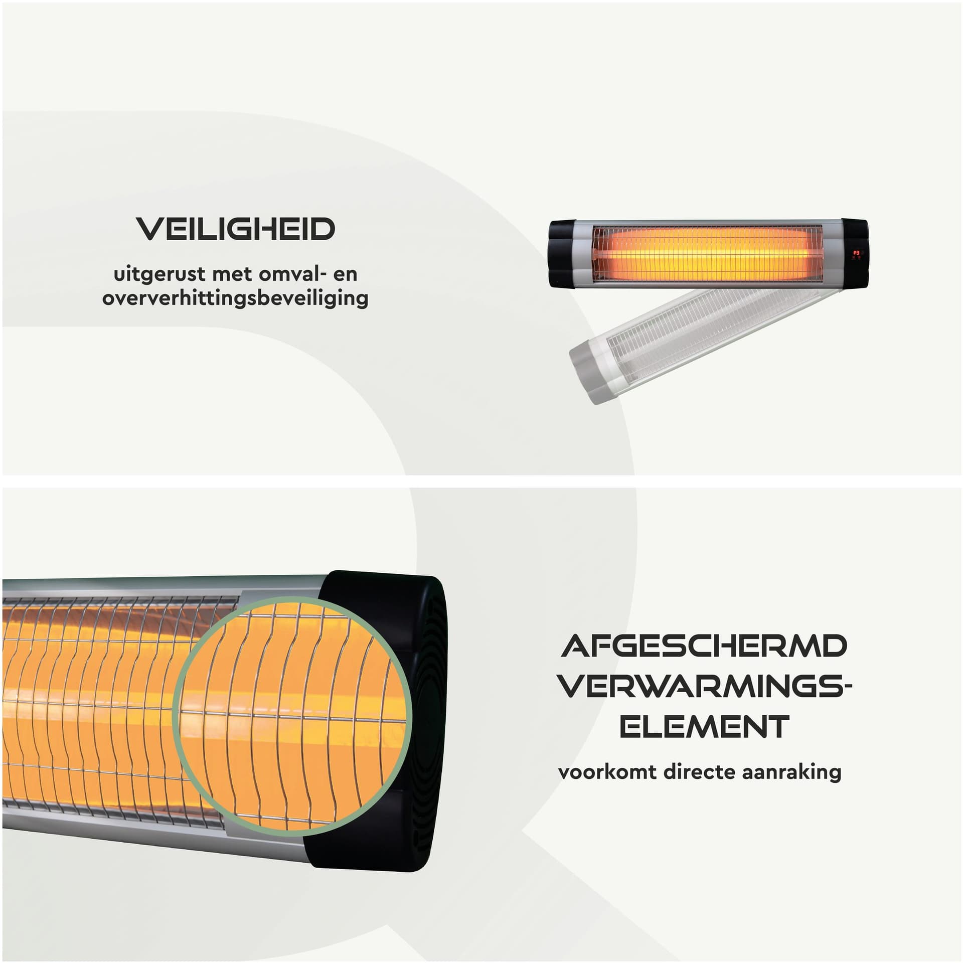 Terrasverwarmer BRASQ PHW200 hangend elektrisch met afstandbediening 6