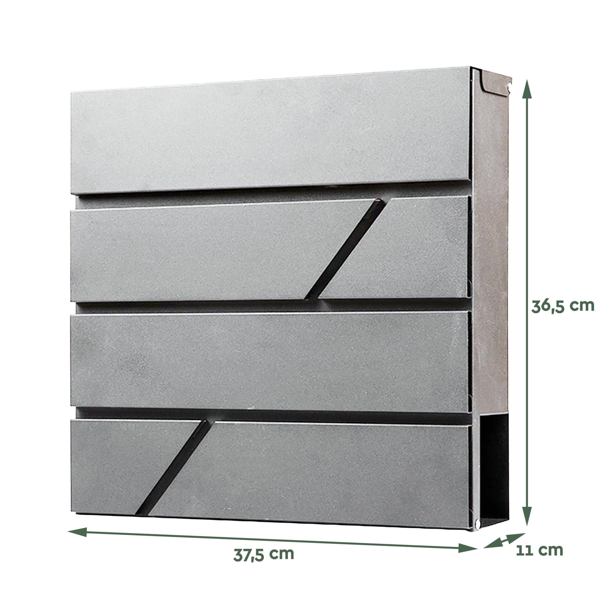 Brievenbus BRASQ PB200 Deluxe wand rvs 2