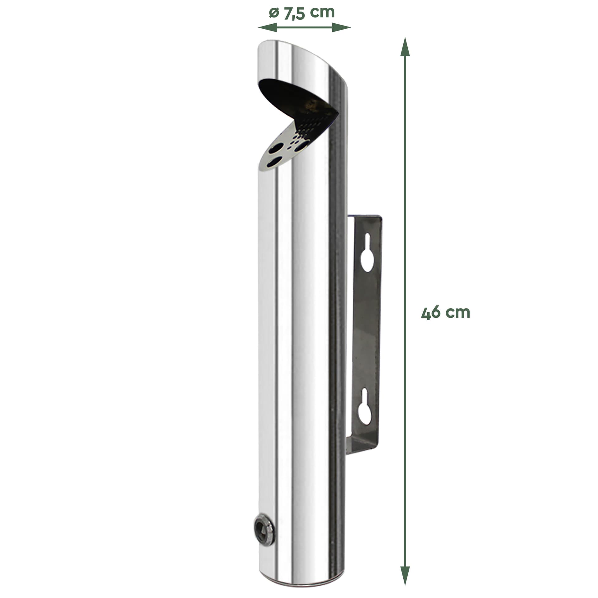 Asbak BRASQ wand AT200 RVS 2