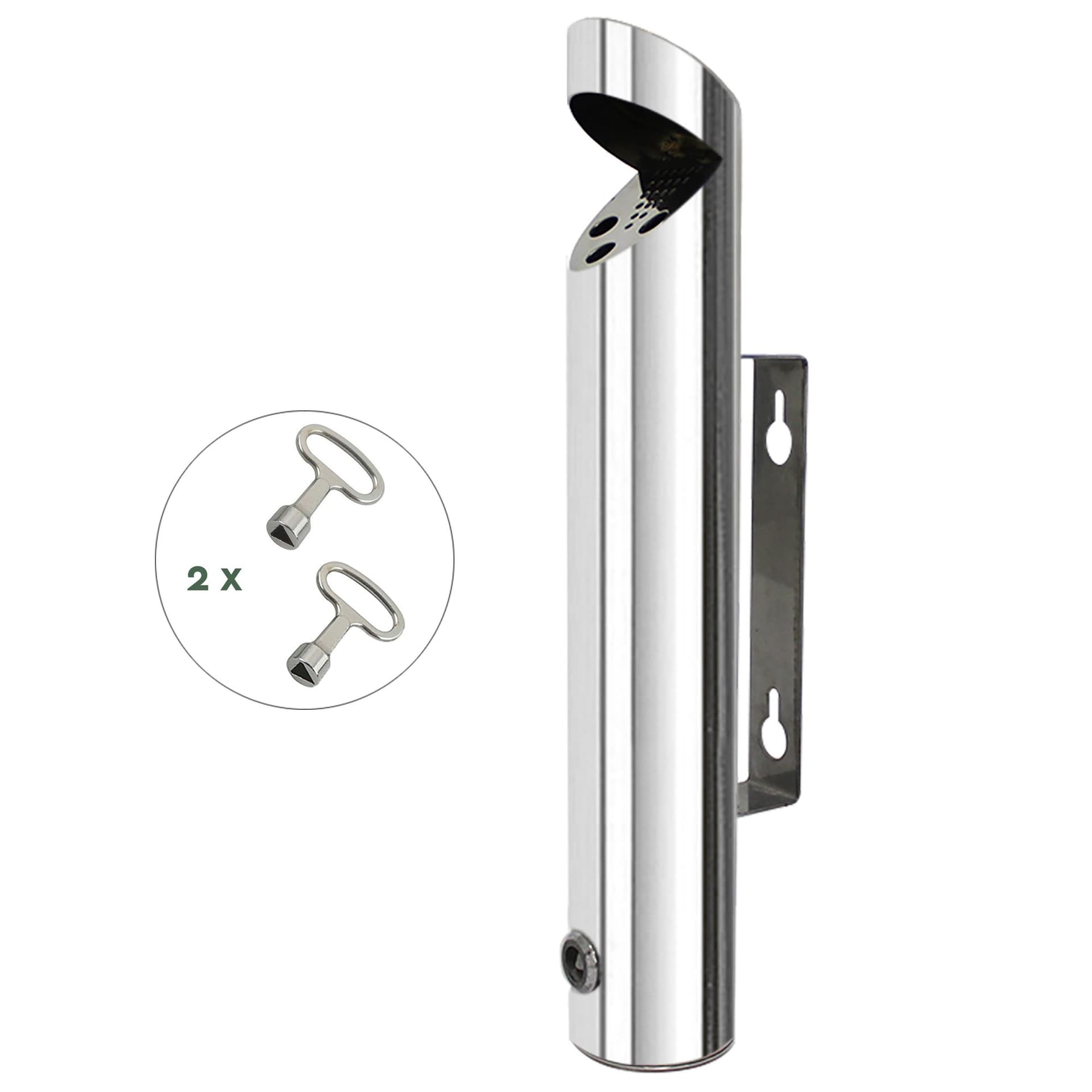 Asbak BRASQ wand AT200 RVS 4