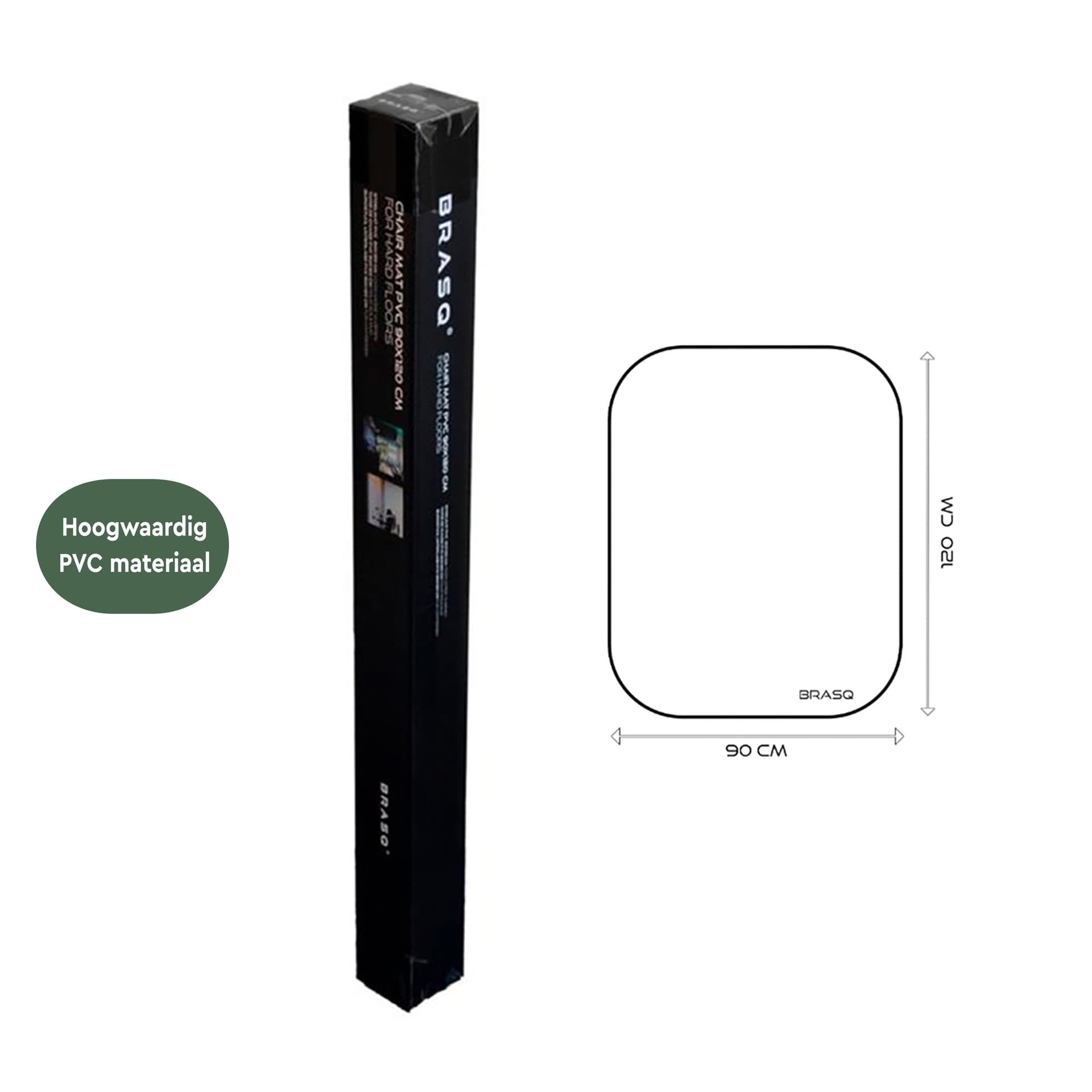 Stoelmat BRASQ PVC 90x120 voor harde vloer 3