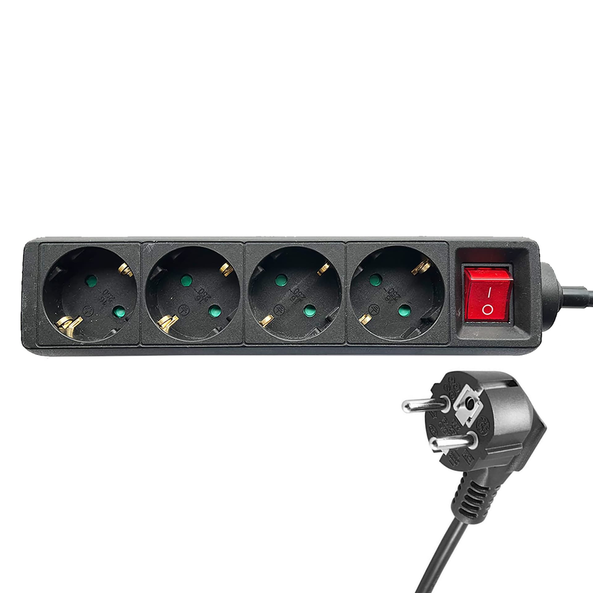 Stekkerdoos BRASQ  4 voudig 1.4 meter zwart 4