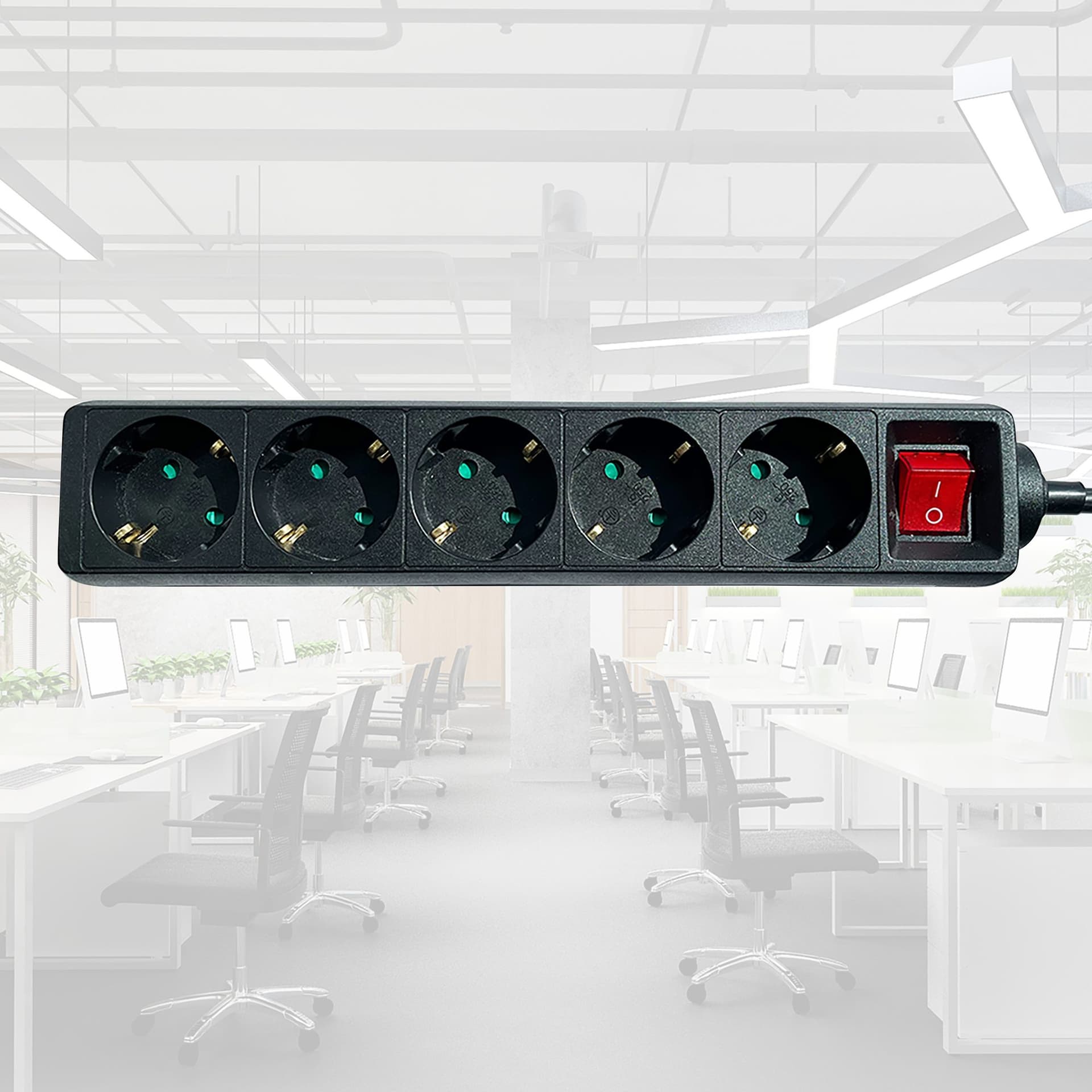 Stekkerdoos BRASQ  4 voudig 1.4 meter zwart 8