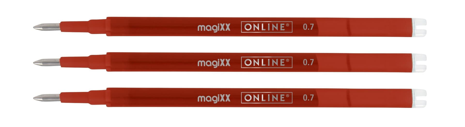 Gelschrijvervulling Online Magixx medium rood blister à 3 stuks 2