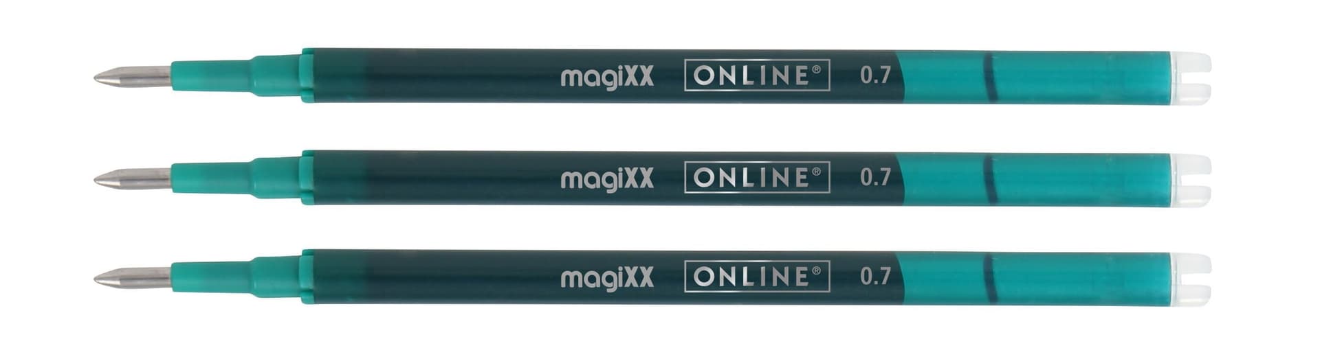 Gelschrijvervulling Online Magixx medium turquoise blister à 3 stuks 2