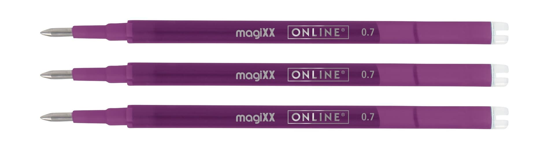 Gelschrijvervulling Online Magixx medium violet blister à 3 stuks 2