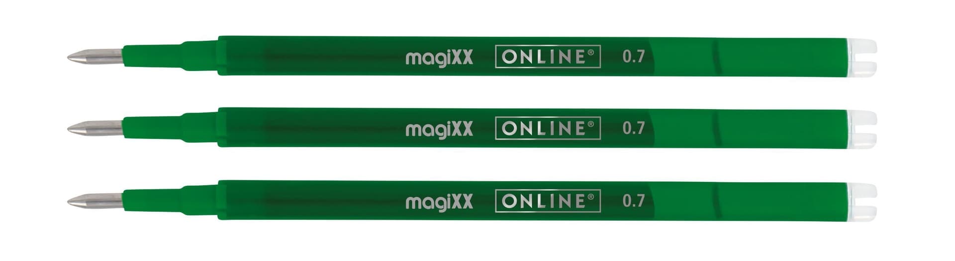 Gelschrijvervulling Online Magixx medium groen blister à 3 stuks 2