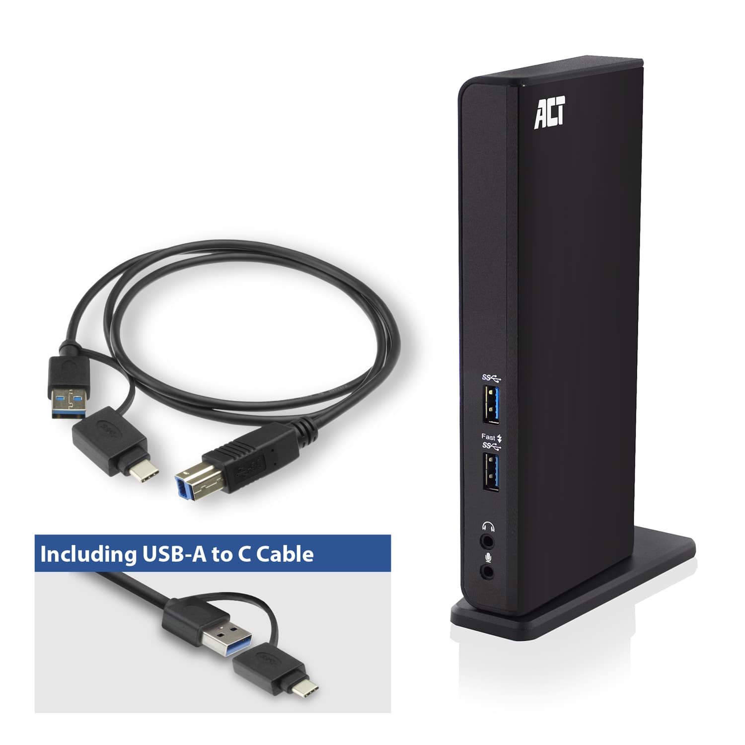 Dockingstation ACT USB-C Dual Monitor met laadpoort 4