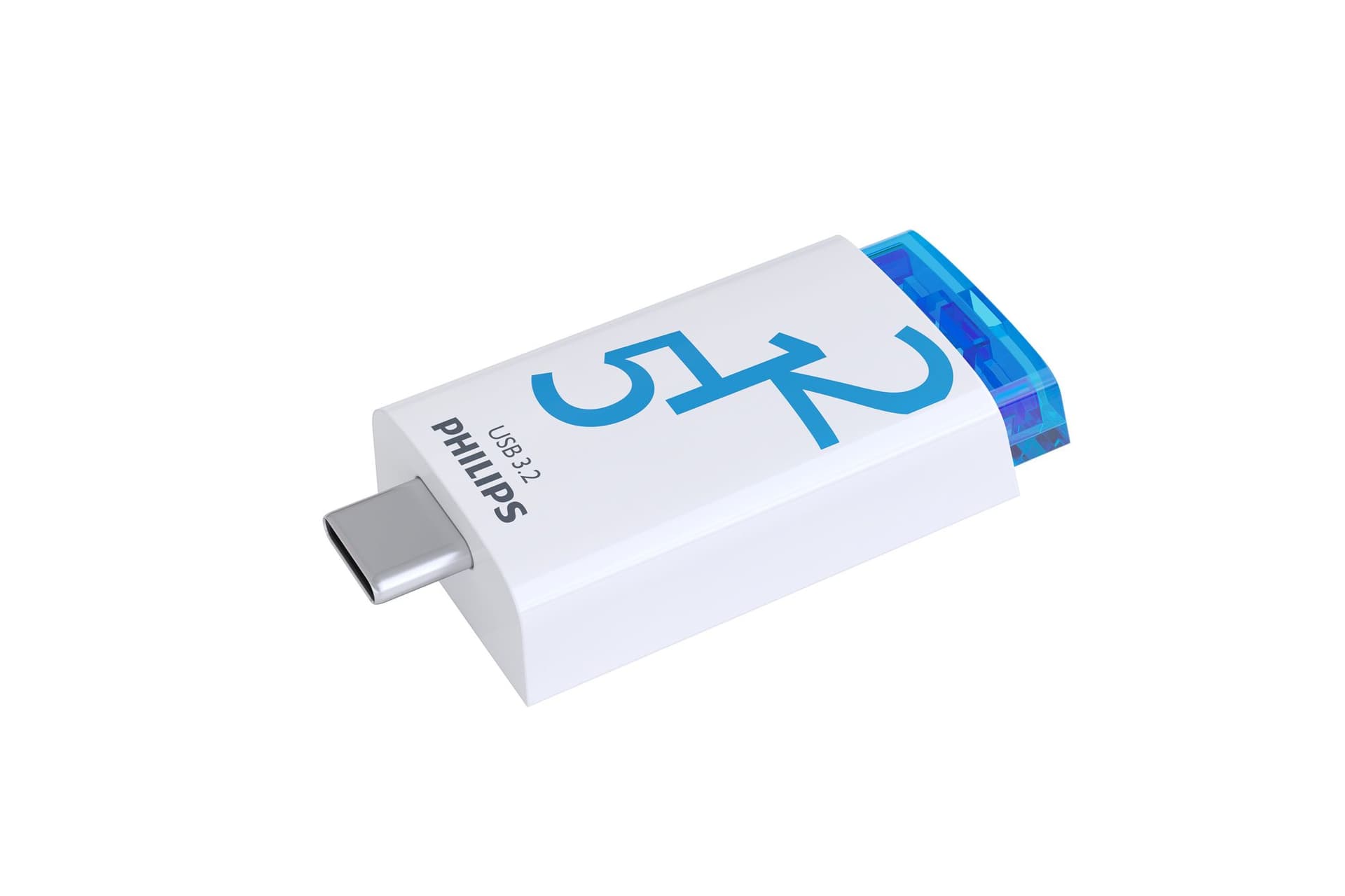 USB stick 3.2 Philips Click USB-C 512GB blauw 3