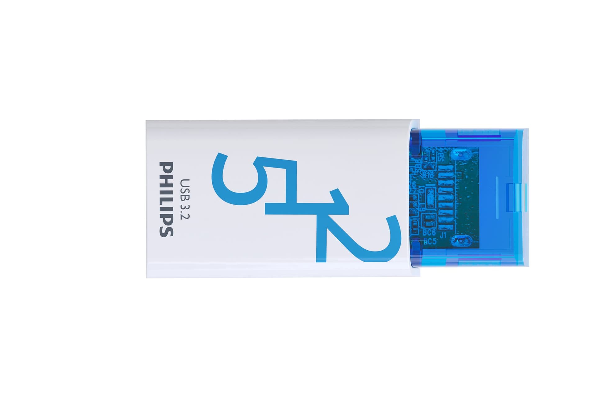 USB stick 3.2 Philips Click USB-C 512GB blauw 4