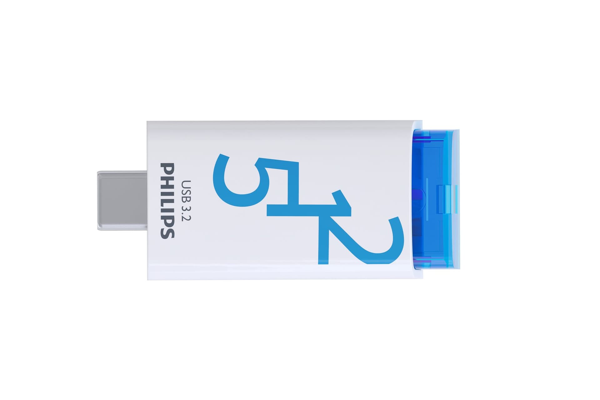 USB stick 3.2 Philips Click USB-C 512GB blauw 5