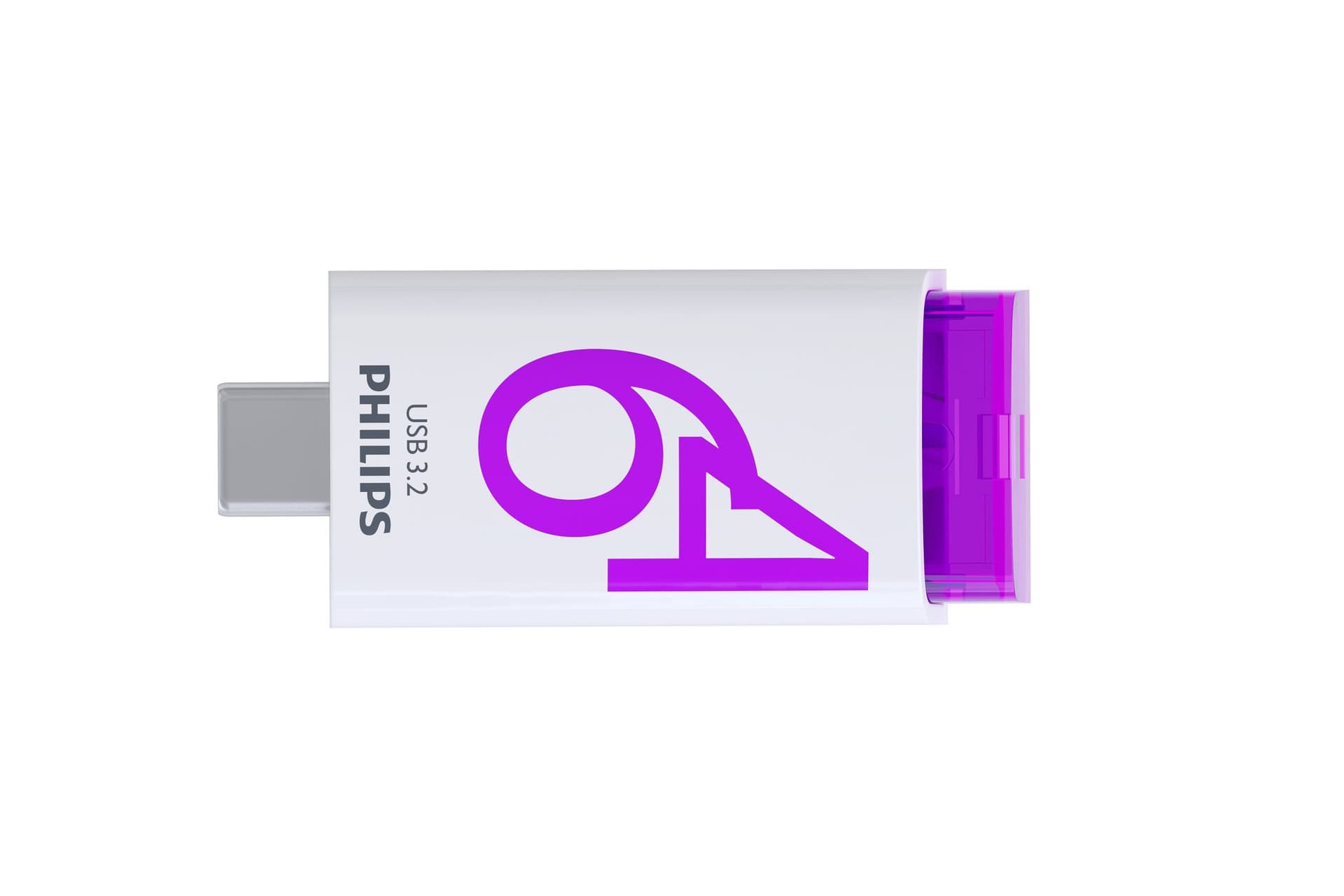 USB stick 3.2 Philips Click USB-C 64GB paars 4