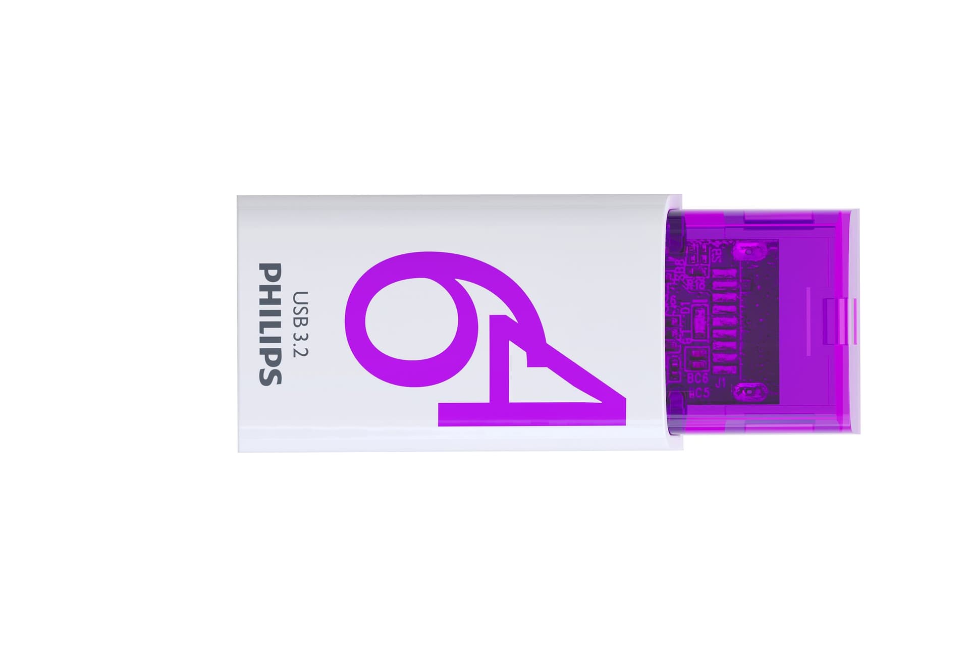 USB stick 3.2 Philips Click USB-C 64GB paars 5