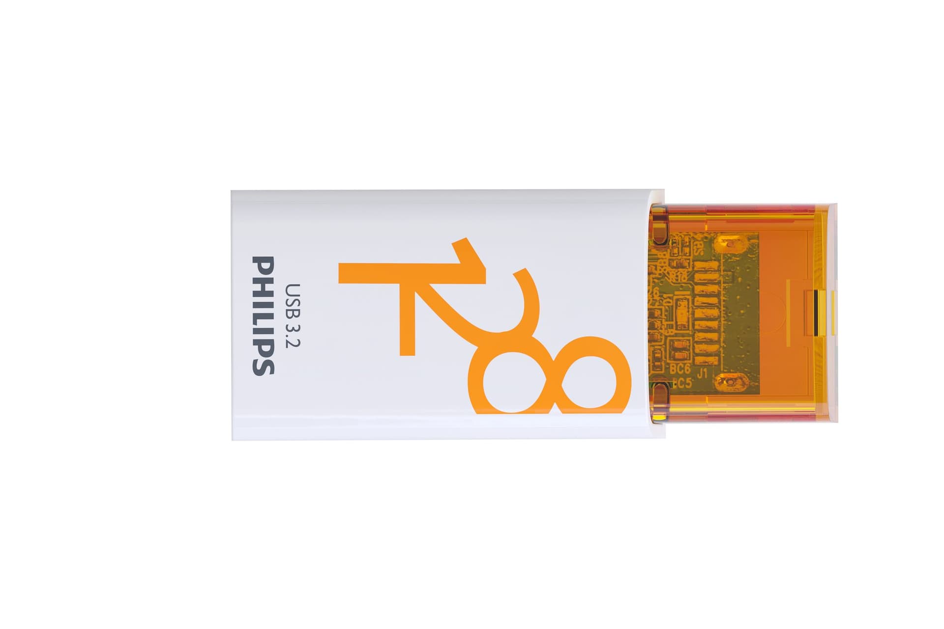 USB stick 3.2 Philips Click USB-C 128GB oranje 5