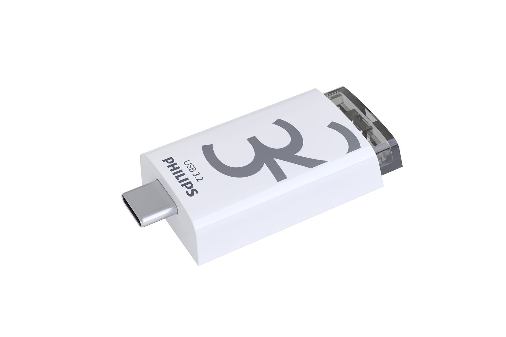 USB stick 3.2 Philips Click USB-C 32GB grijs 2