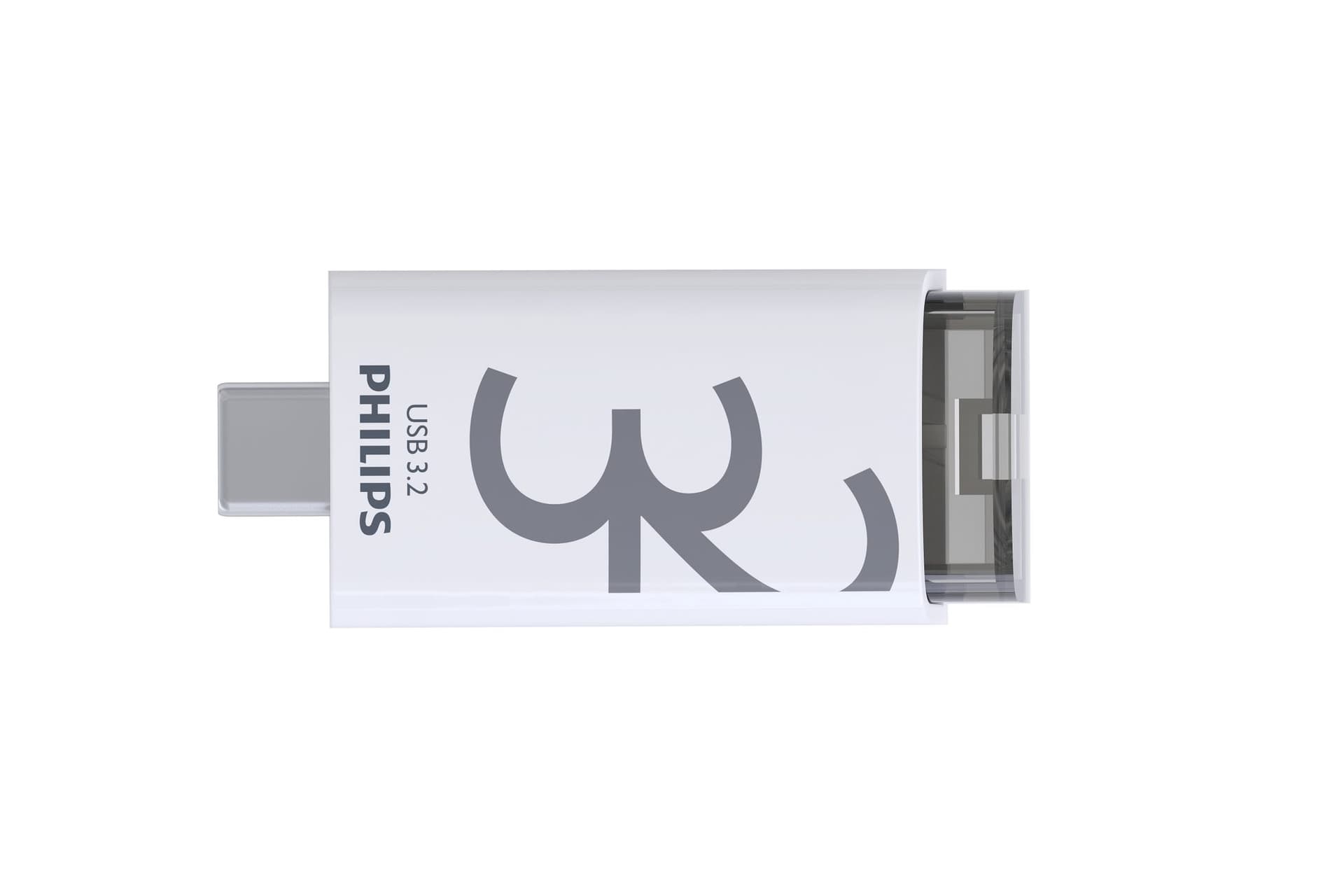 USB stick 3.2 Philips Click USB-C 32GB grijs 4