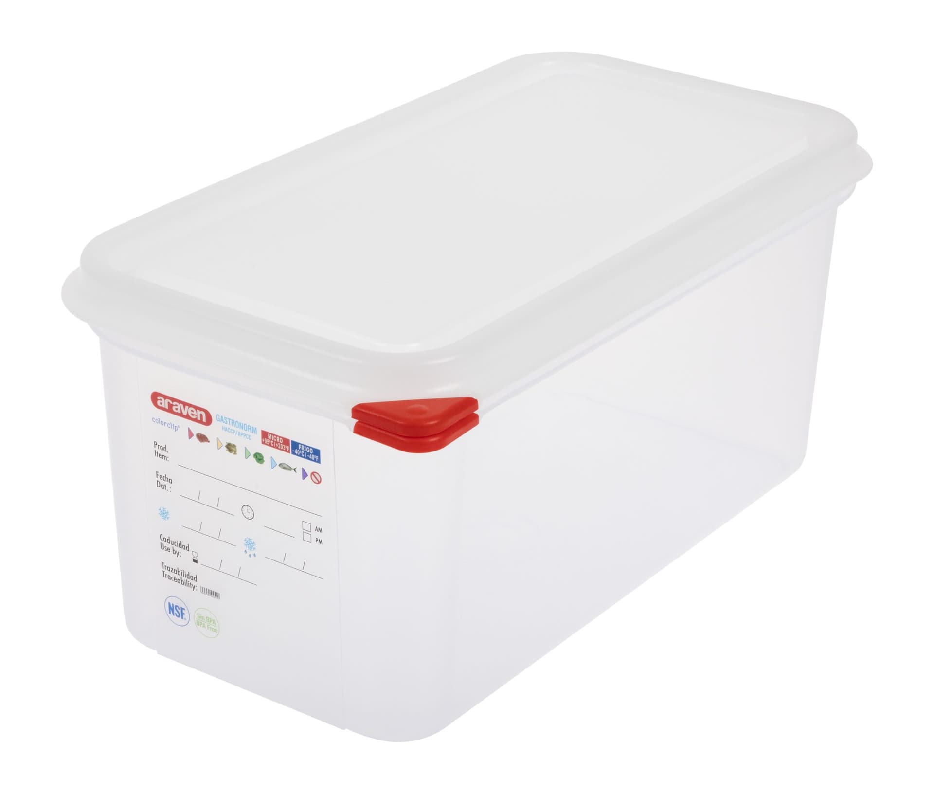 Voedseldoos Araven GN 1/3 met deksel 6 liter 4 stuks 2