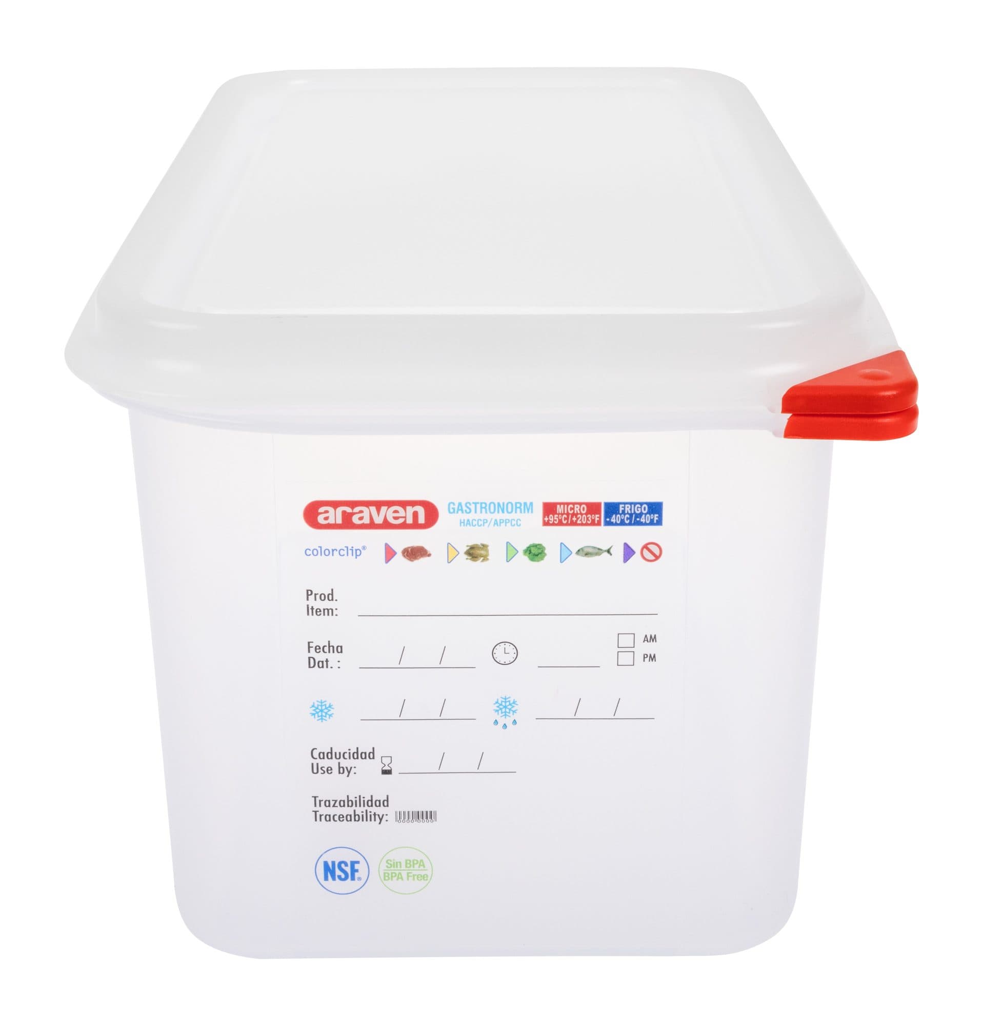 Voedseldoos Araven GN 1/3 met deksel 6 liter 4 stuks 3