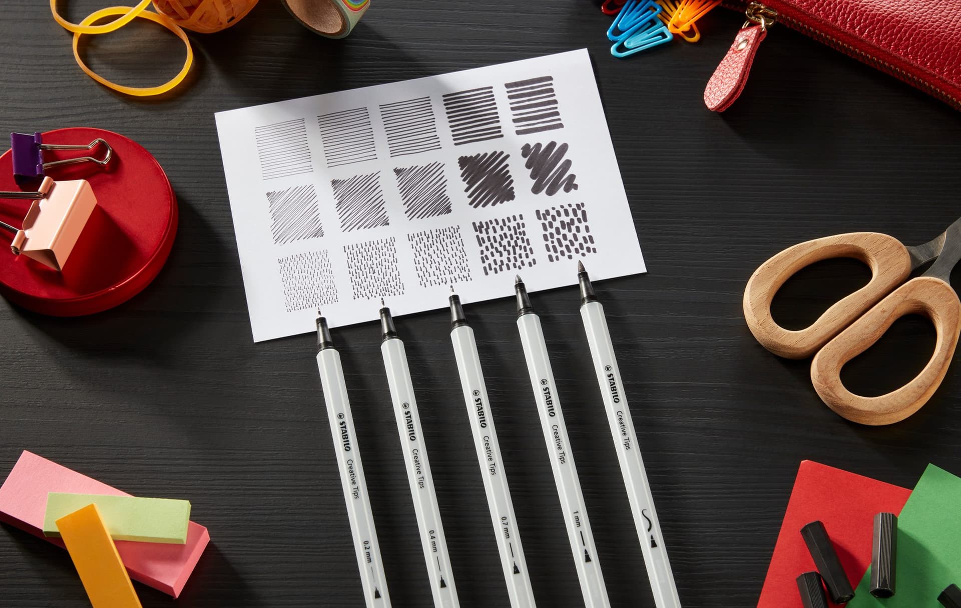 Creative Tips STABILO Arty assorti tips zwart en grijs 10 stuks 4