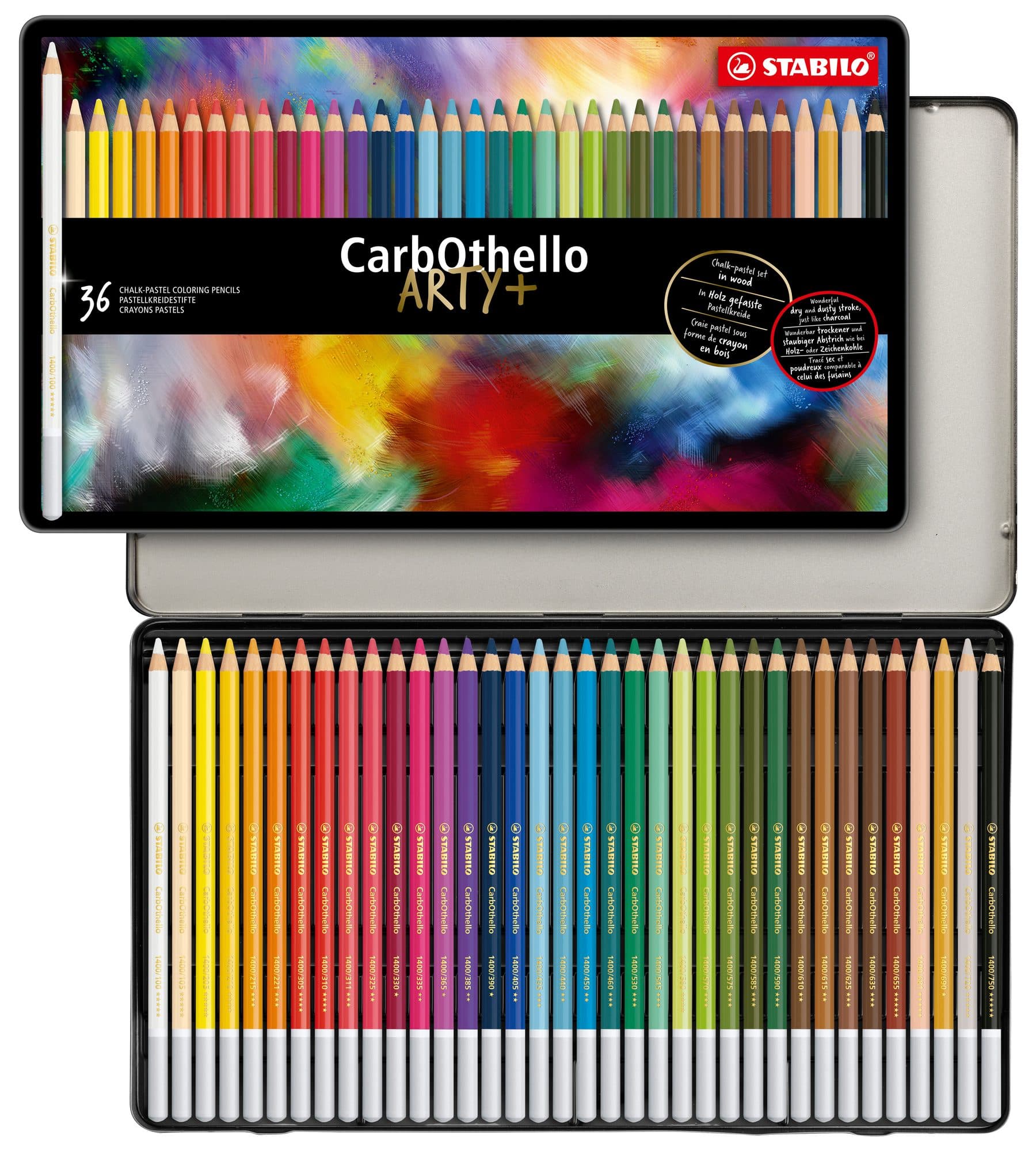Kleurpotloden STABILO CarbOthello kalkpastel assorti blik à 36 stuks 3