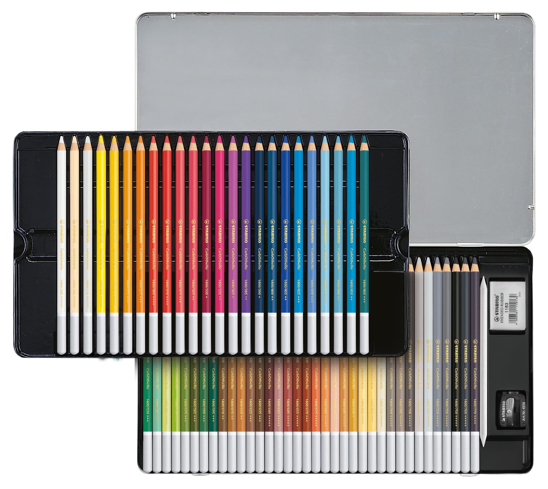 Kleurpotloden STABILO CarbOthello kalkpastel assorti blik à 60 stuks 2