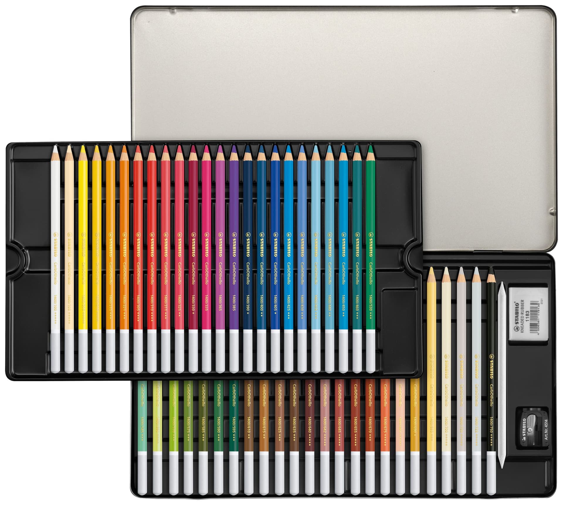 Kleurpotloden STABILO CarbOthello kalkpastel assorti blik à 48 stuks 2