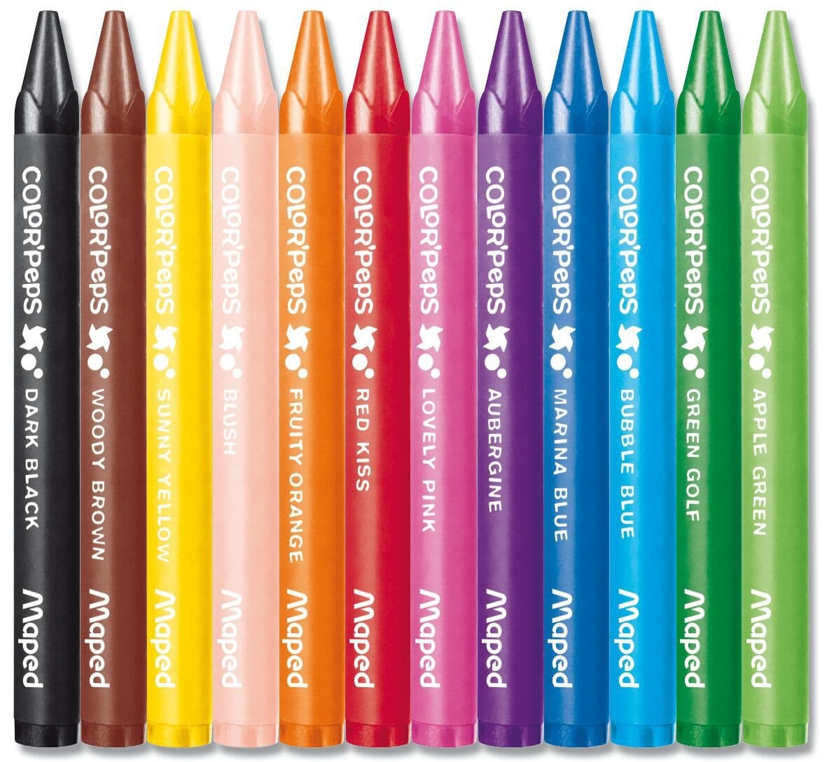 Waskrijt Maped Color'Peps Wax set á 12 kleuren 2