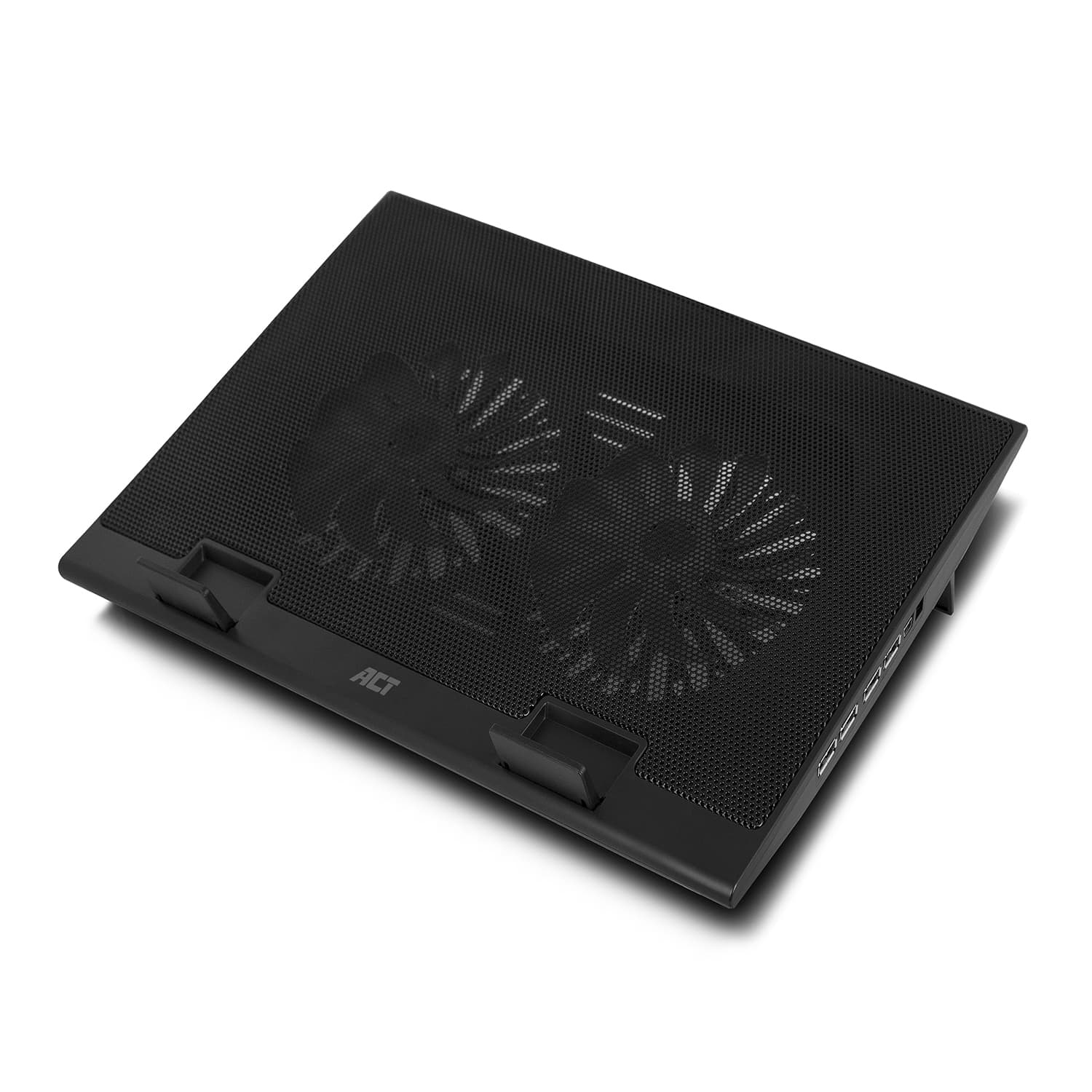 Laptopstandaard ACT 2 standen met ventilator 4-p hub 8