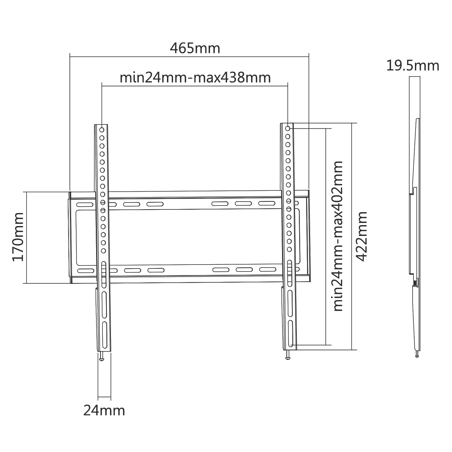 TV wandsteun ACT 32 tot 55 inch VESA 7