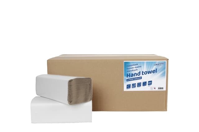 Handdoek Cleaninq H3 z-vouw 1-laags 250x230mm 20x250 vel naturel