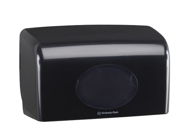 Toiletpapierdispenser Aquarius duo voor kleine rollen zwart 7191 2
