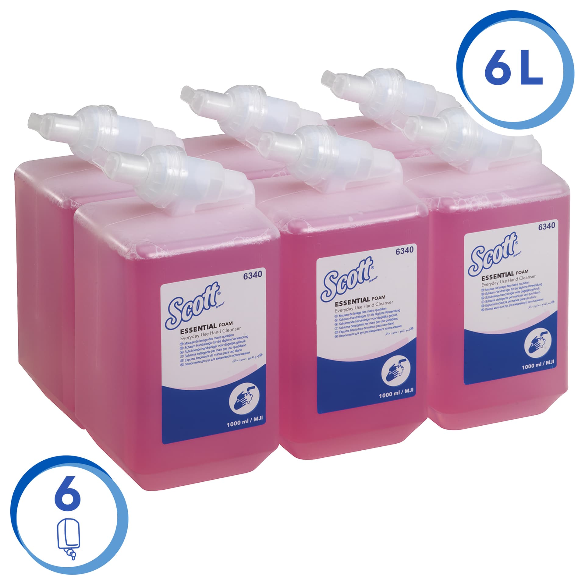 Handzeep Scott Essential foam roze 1000ml 6340 2