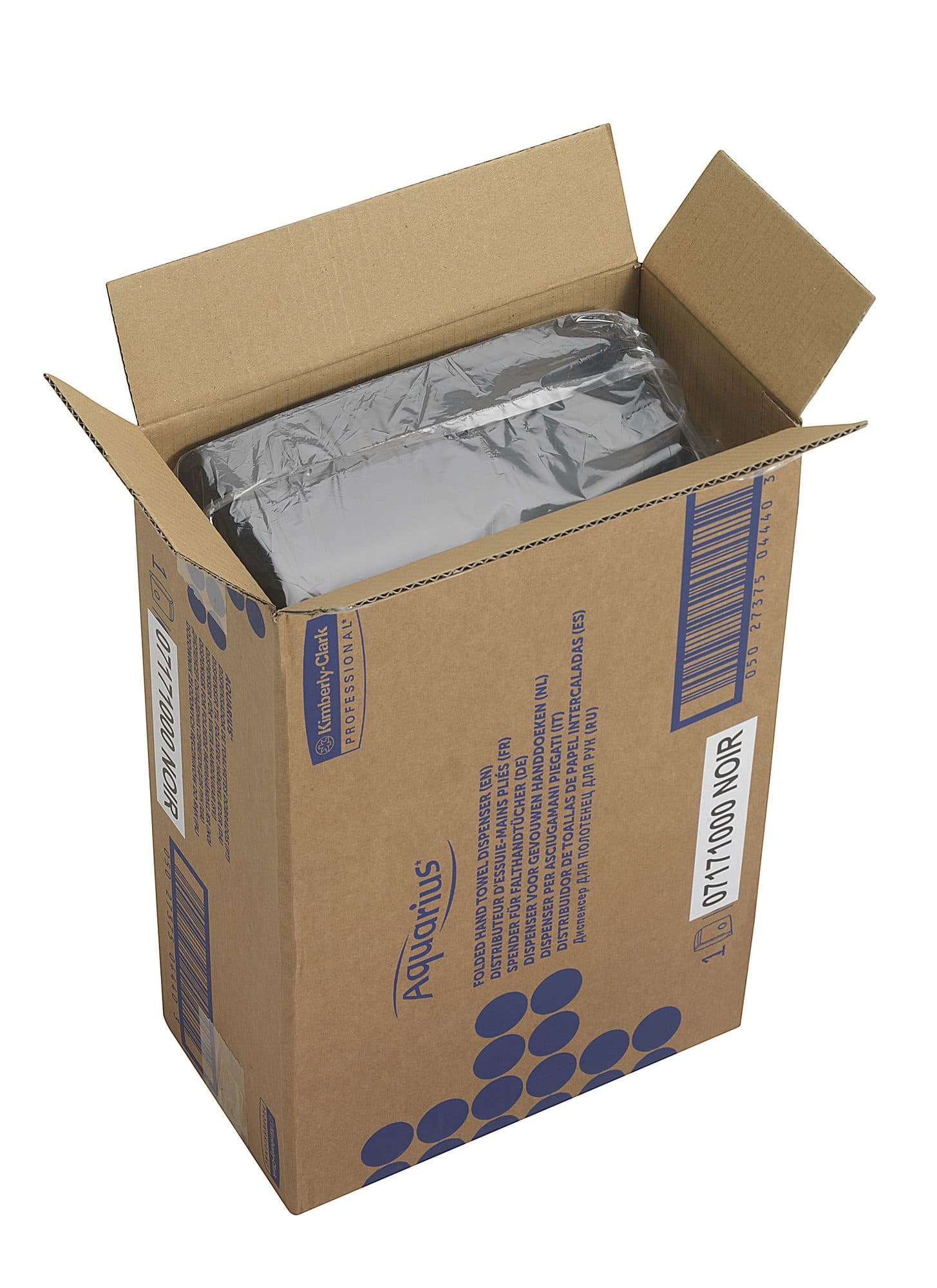 Handdoekdispenser Aquarius voor i-vouw zwart 7171 3