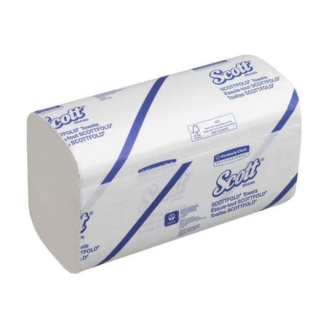 Handdoek Scott i-vouw 1-laags 200x315mm 25x175stuks wit 6633 3