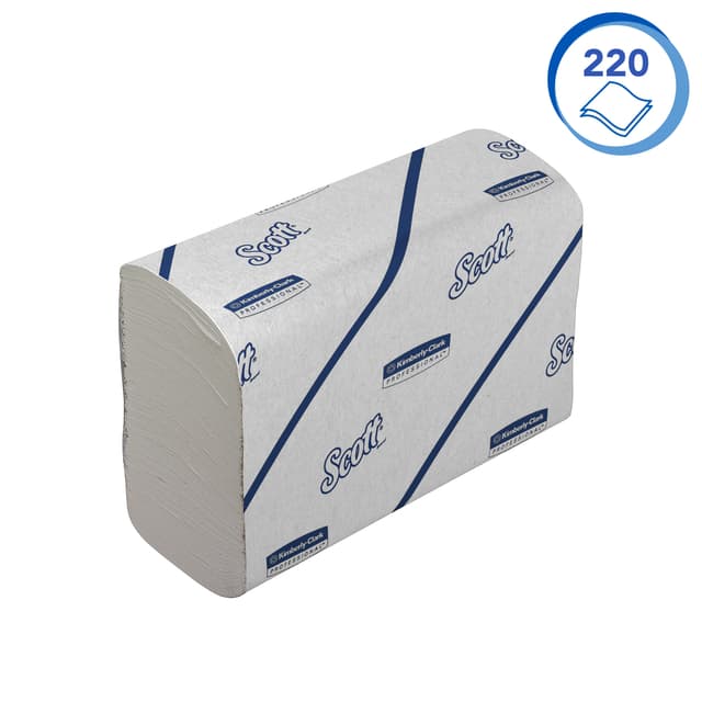 Handdoek Scott i-vouw 2-laags 212x186mm 16x220stuks wit 6609 3