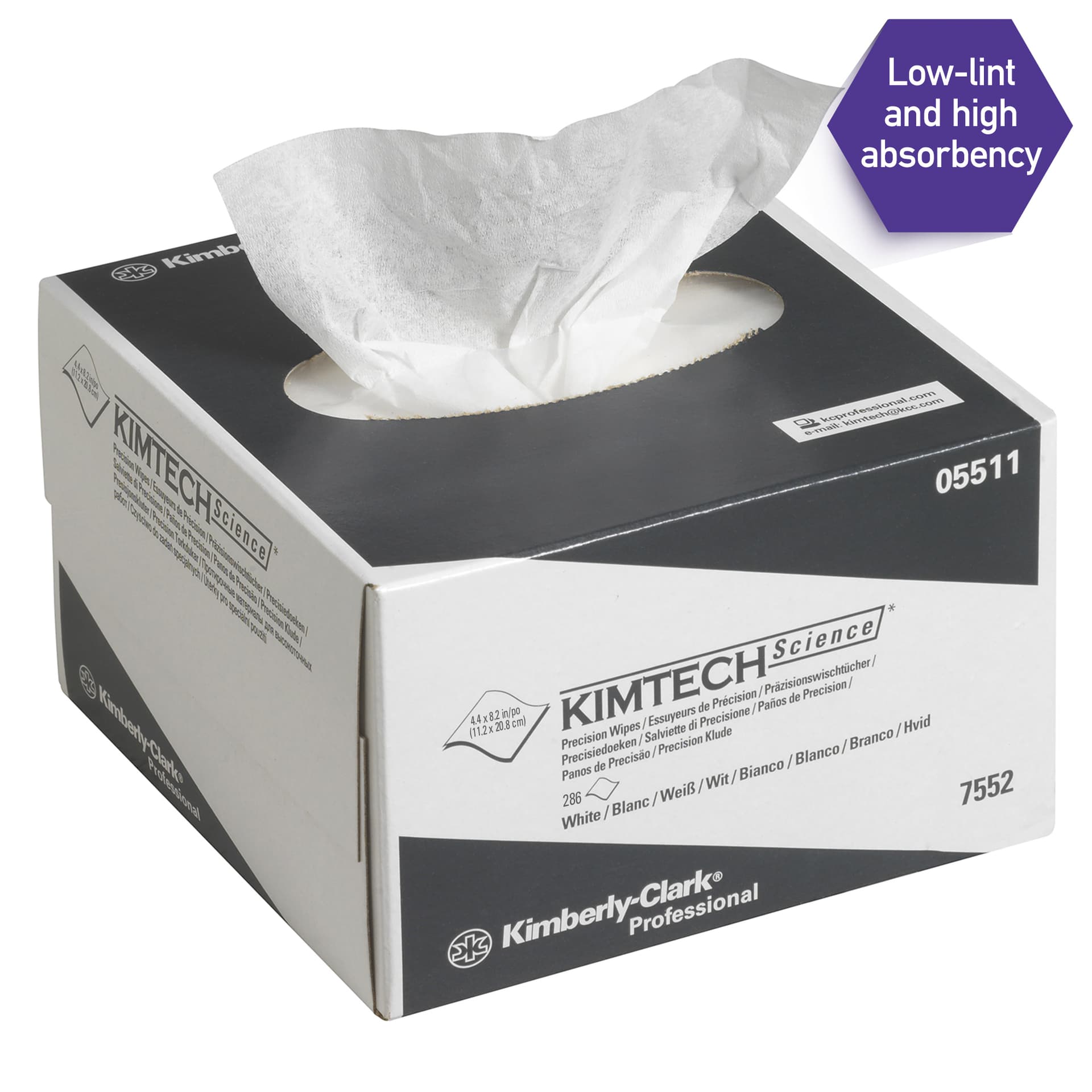 Poetsdoek Kimtech Science 208x112mm 30x286vel dispenserdoos wit 7552 3