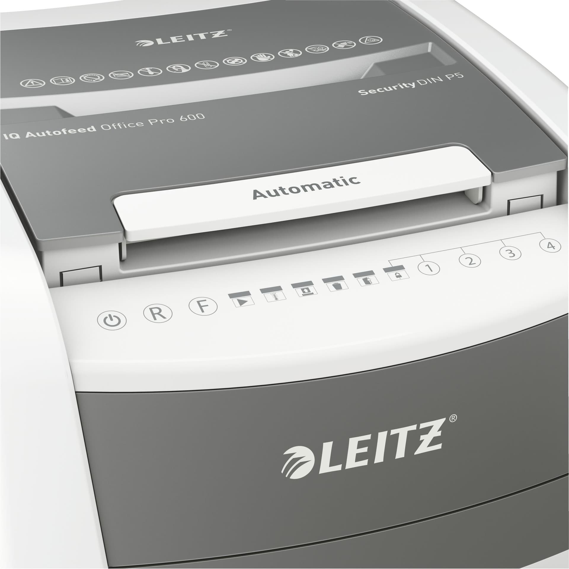 Papiervernietiger Leitz IQ Auto+ Office Pro 600 P5 snippers 2x15mm 5